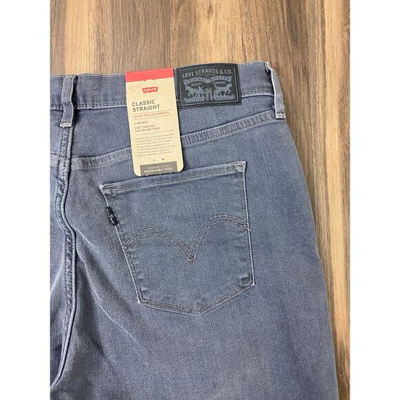NEW Women Levi's Classic Straight Stellar Stretch cotton denim jeans, 12 (31x30) - Picture 2 of 5